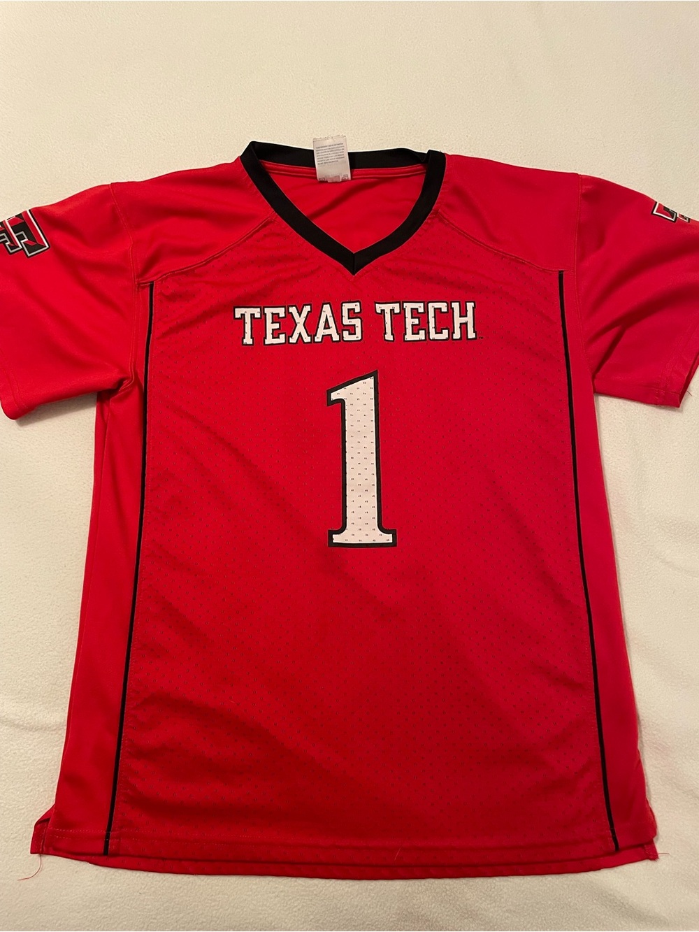 Rivalry Threads Red Texas Tech #1 Jersey with Black Trim Red Raiders